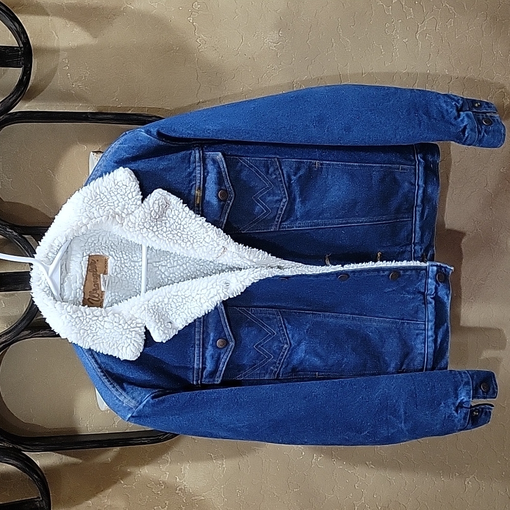 Vintage Wrangler Denim Sherpa Jacket USA made